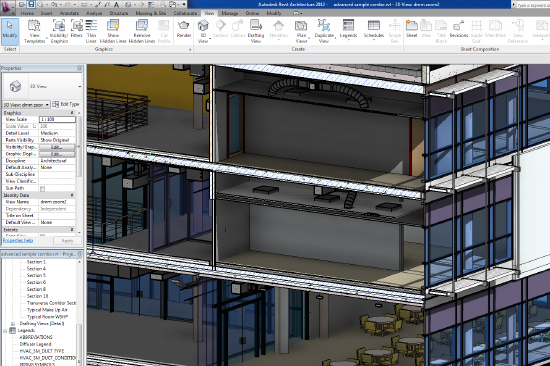 Revit Screen Shaded Section